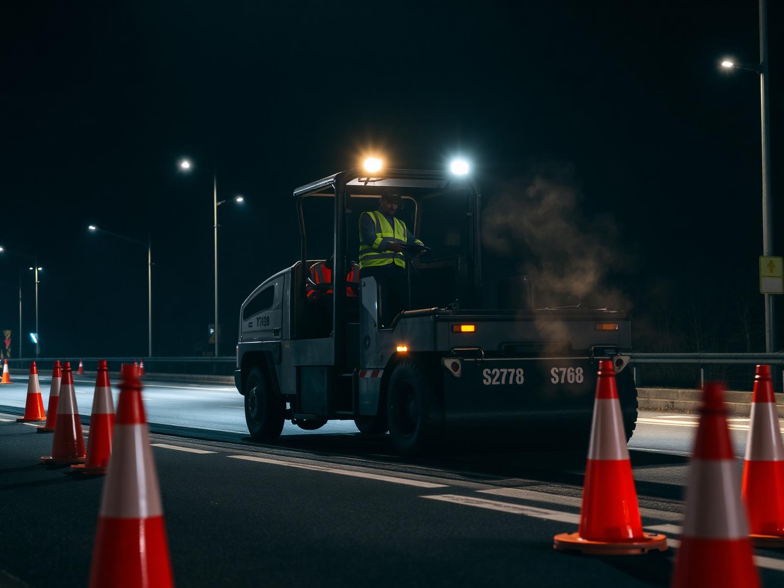 M6 Junction 18 Upgrade — S278 highway widening with full reconstruction of two slip roads, drainage, kerbing and surfacing under live traffic management.